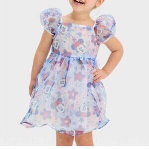 Disney Junior Minnie Mouse Puff Sleeve Dress Blue